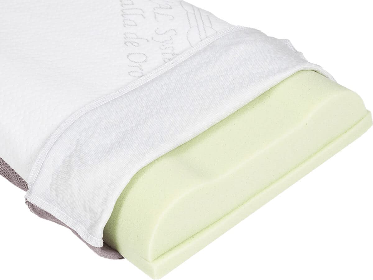 Ciberdescans Almohada Multitalla de Viscoelástica Soja desenfundable. Múltiples Alturas (70 cm)