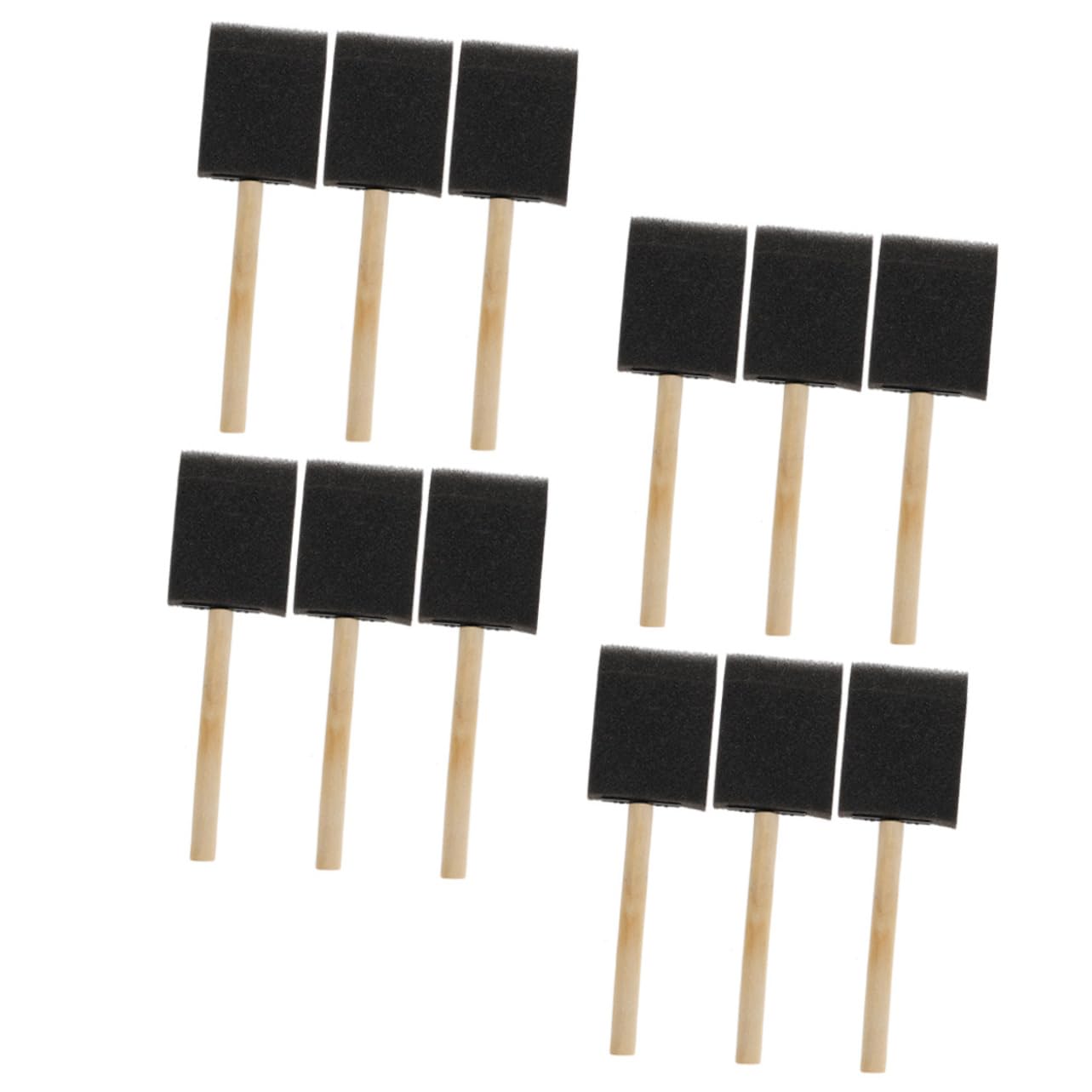 Gogogmee 12Pcs Sponge Painting Tools Compact Drawing Sponges with Handle for Versatile Art Supplies for DIY Crafts Scrapbooking and Card Making