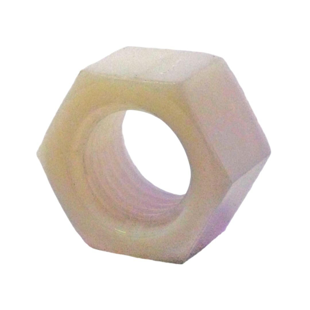 Dadi Esagonali in Plastica (Nylon), Dado Standard per Bloccaggio e Fissaggio Bulloni, Viti e Barre, Uso Industriale e Domestico - M16 - Bianco - 20 pezzi - Plastic Hardware Store
