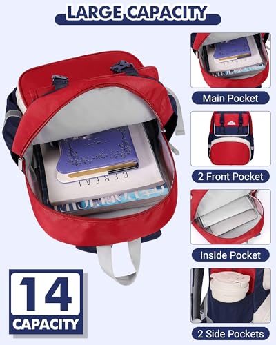 Image of Kids Backpack for Girls Boys Toddler School Bookbag with Lunch Box