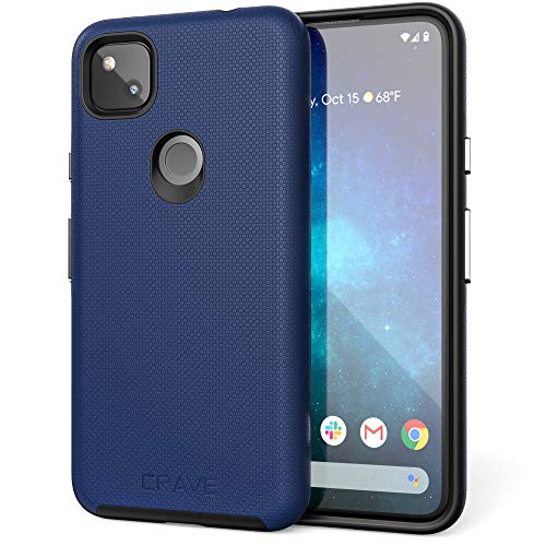 Crave Pixel 4a Case, Dual Guard Protection Series Case for Google Pixel 4a - Navy