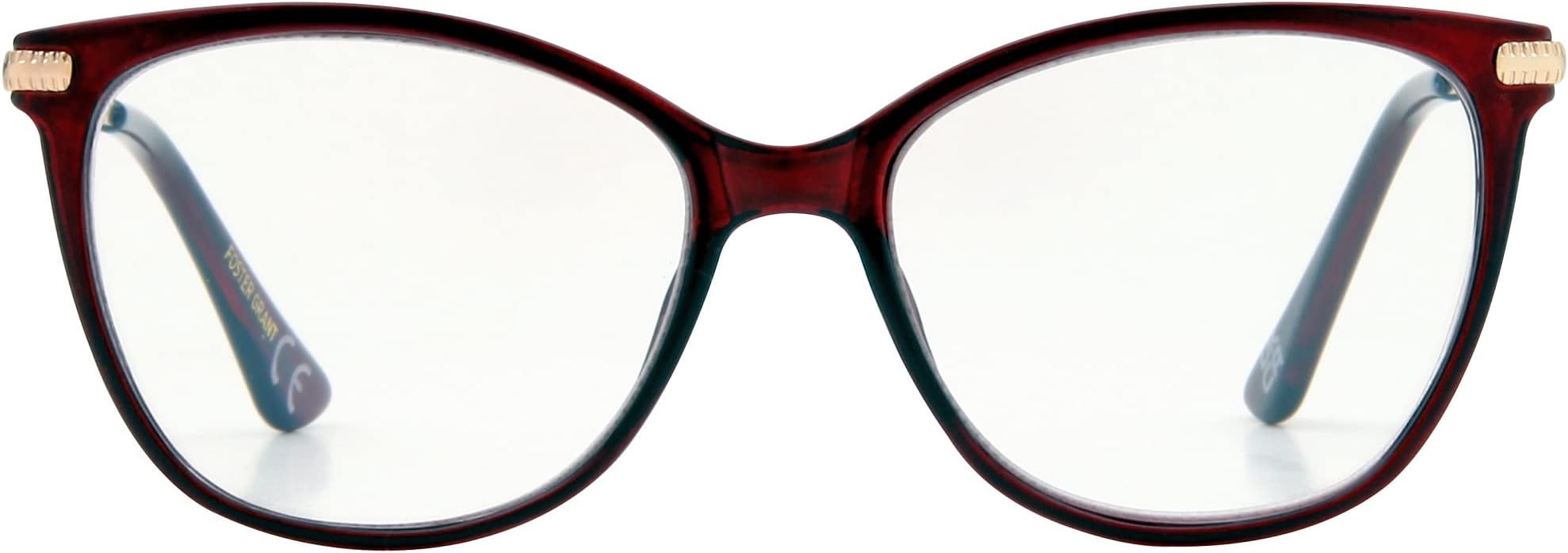 "Elm" Blue Light Reading Glasses, Wine Red, Multiple Magnifications