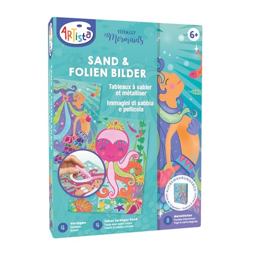 ARTISTA 9301901 Bastelset Sand & Folien Bilder Meerjungfrau, DIY-Kit für...