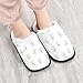 KOPIRIT Hamsters White Pattern House Slippers for Women Men Soft Washable Spa Slippers Comfy Indoor Travel Slipper for Guest Travel Hotel Wedding,M