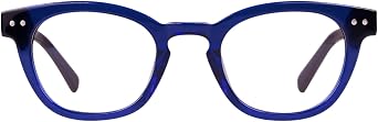 eyebobs - Waylaid | Premium Traditional and Blue Light Reading Glasses | Round Frame for Average Faces