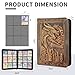 LongLongJin Premium Trading Card Binder - 9 Pocket Card Folder for Lorcana,Pokmon,Dragon Shield,MTG,TCG,Sports Cards,Unique Embossed Dragon Design,360 Side Loading Pockets for Safe Storage（Red Copper)