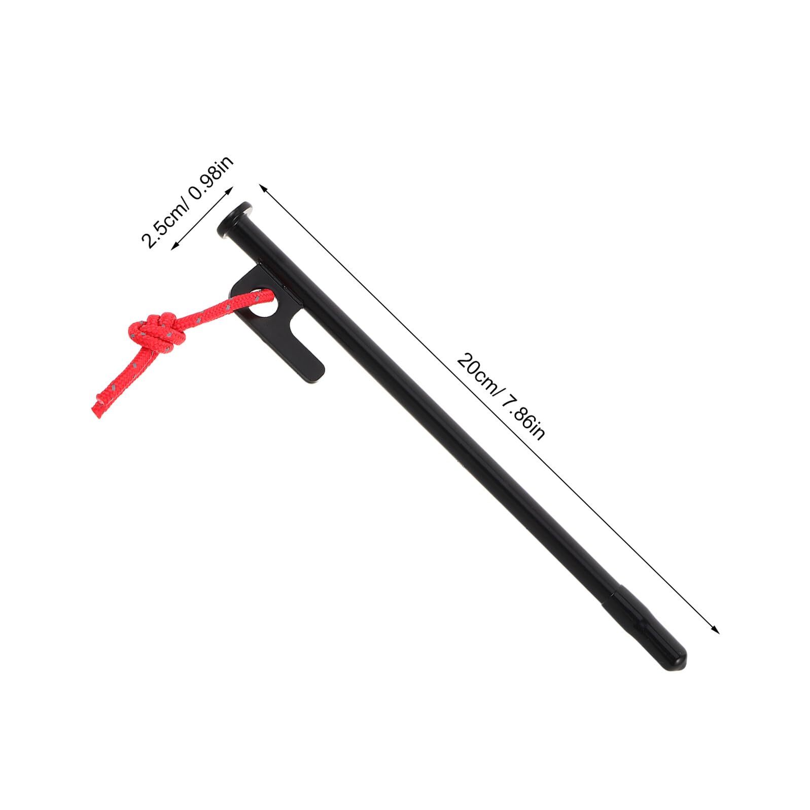 Lot De 6 Piquets De Rechange pour Tentes De Camping Piquets Noirs pour Tente D'Extérieur Robustes