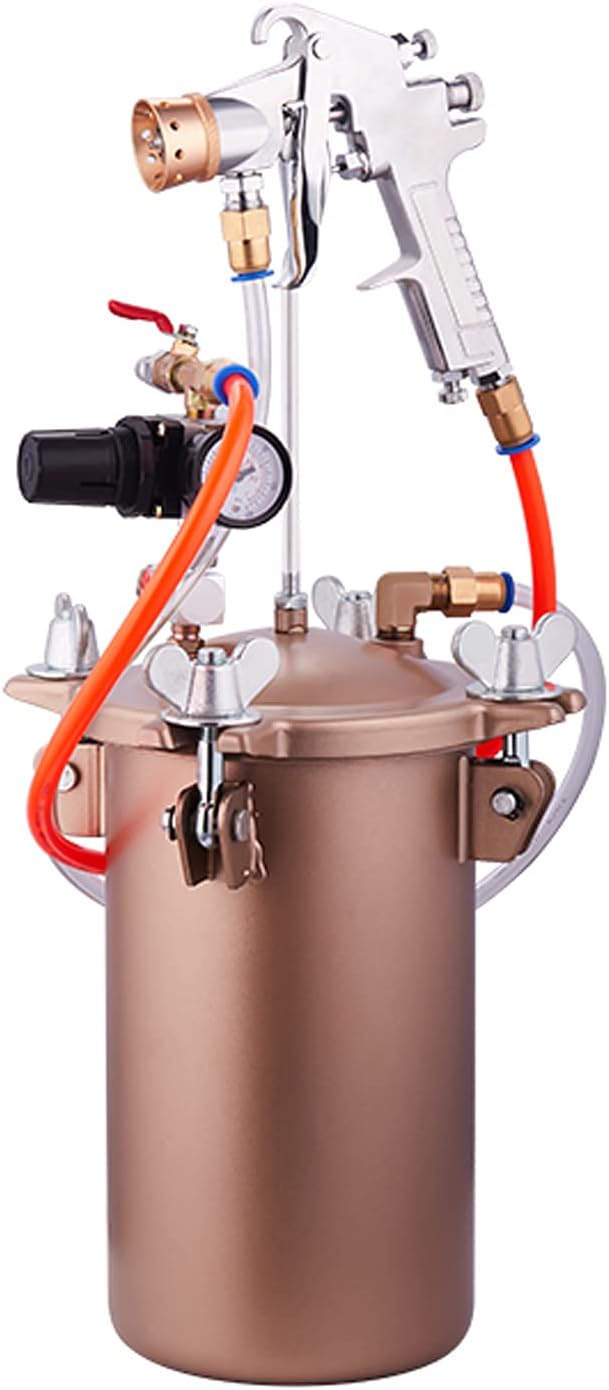 5L Paint Pressure Pot Pressure Paint Tank with Regulator Pressure Gauge