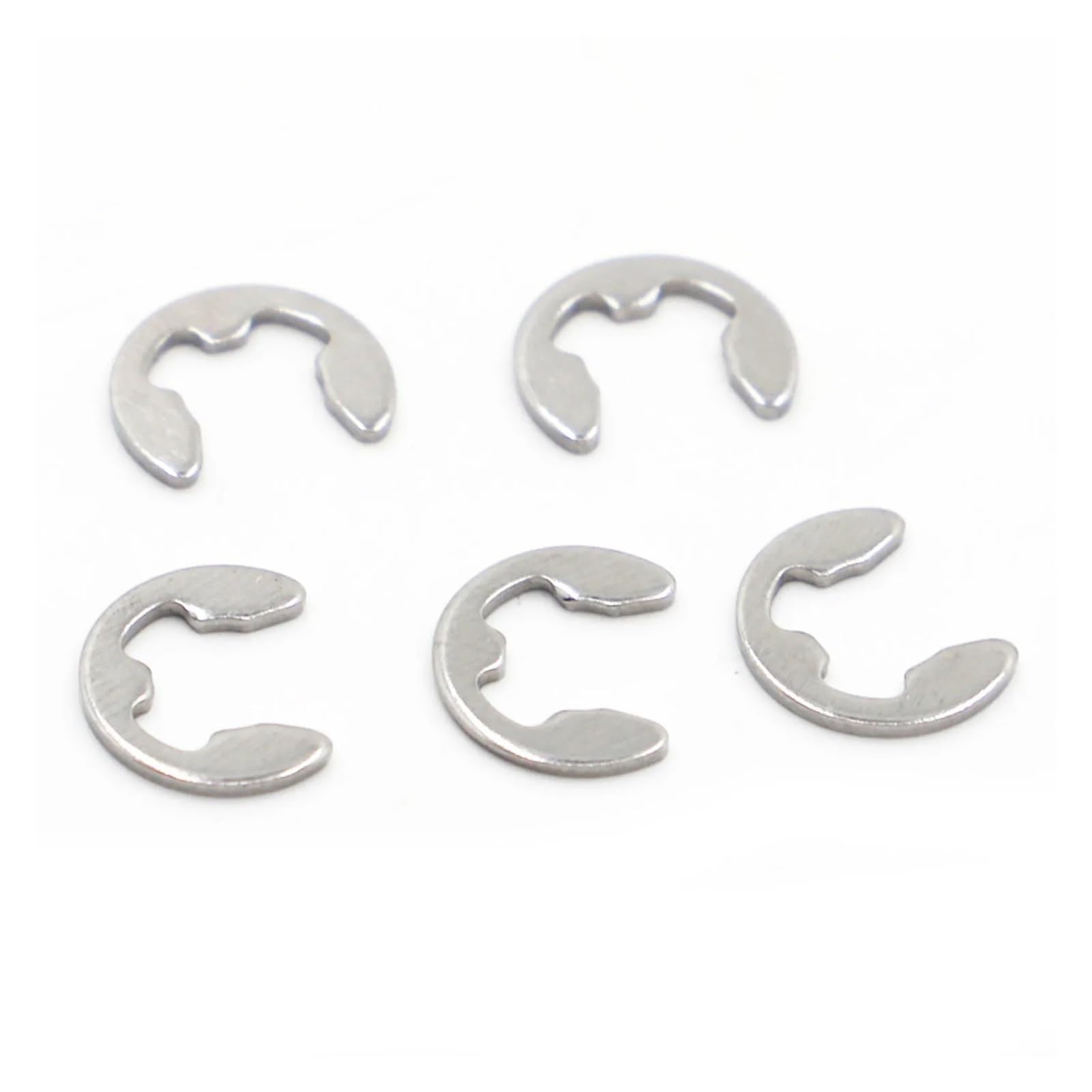 M1.2-M15 Black Steel / 304 Stainless Steel Shaft Bearing Retaining Ring Split Washer E Type Clip Circlip(304 Stainless Steel,M2.5 50pcs)