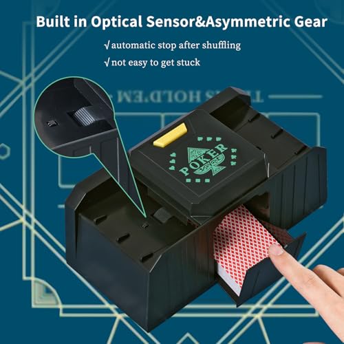 Hjcmikee 1-2 Decks Automatic Card Shuffler With Optical Sensors thumb #3