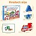 Vanmor Wooden Vehicle Alphabet Puzzle for Toddlers, Traffic ABC Letter Sight Words Matching Game with 52 Blocks and Flash Cards, Montessori Spelling Game Learning Toys, Easter Basket Stuffers for Kids