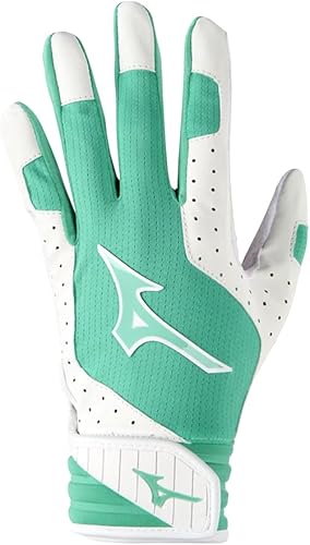 Mizuno Finch Softball - Guantes de bateo acolchados Par Adulto y joven Palma antideslizante Palma acolchada Parte trasera de malla flexible