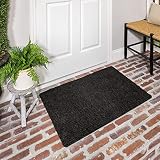 Mohawk Home Utility Floor Mat Solid Charcoal Grey (1'6' x 2'6') Perfect for Garage, Entryway, Porch, and Laundry Room