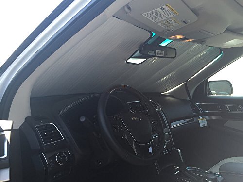 HeatShield, The Original Windshield Sun Shade, Custom-Fit for Ford Explorer SUV w/Sensor 2013, 2014, 2015, 2016, 2017, 2018, 2019 Silver Series