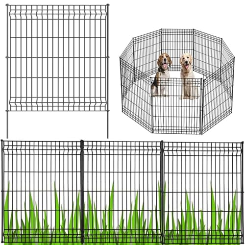Hopesun No Dig Fence Outdoor Dog Fences,Total 44