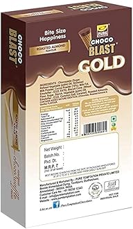 Pure Temptation Chocoblast Mini Waffle Cone Chocolate Bites (10 Pcs)|Birthday Chocolate Gift Pack For School Distribution,Snacks Or Dessert|Kids Chocolate Box (Roasted Almond Flavoured,210 Gram)