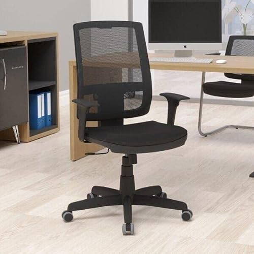 Cadeira Para Escritório Ergonômica Presidente Brizza Plaxmetal Preto