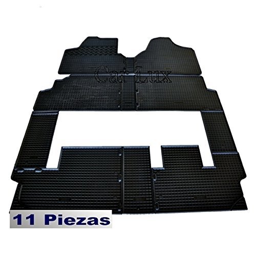 Car Lux AR03325 - Alfombrillas Alfombras de Goma a Medida Kit de 11 Piezas para Scudo Desde 2007