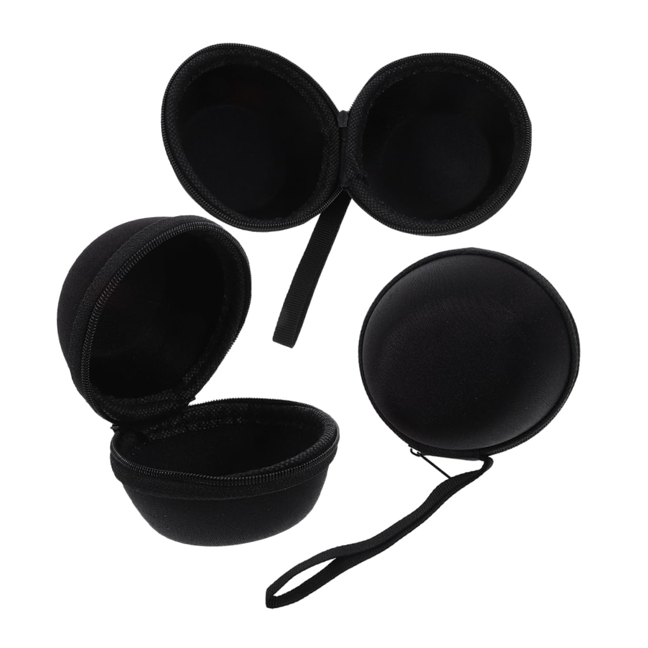 3Pcs Eva Gyro Ball Storage Bag Zippered Case for Travel Fitness Durable Portable Pouch for Gyro Ball Accessories Stylish Handcarry Design