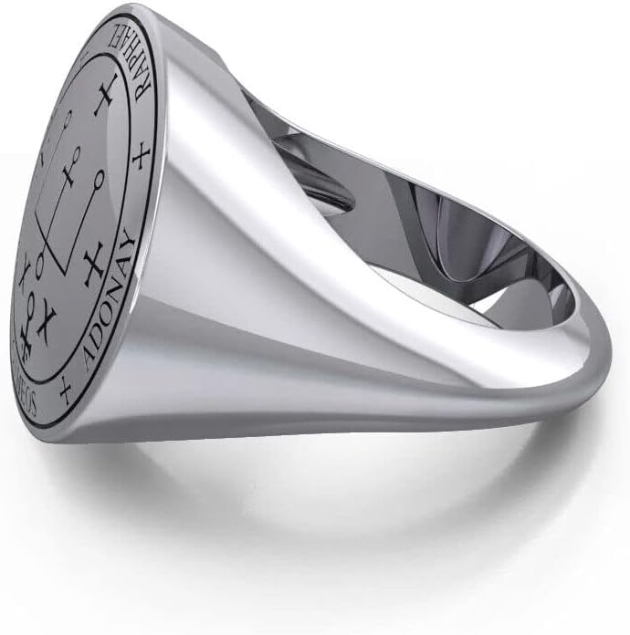 Sigil of Archangel Raphael 925 Sterling Silver Ring Fine Angel Saint Jewelry