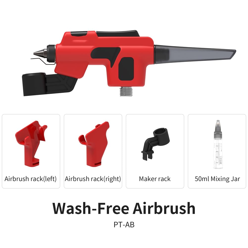 Per modelli di utensili da pittura PT-AB Aerografo lavaggio con rack per pennarelli, cambio rapido di colore, hobby fai da te