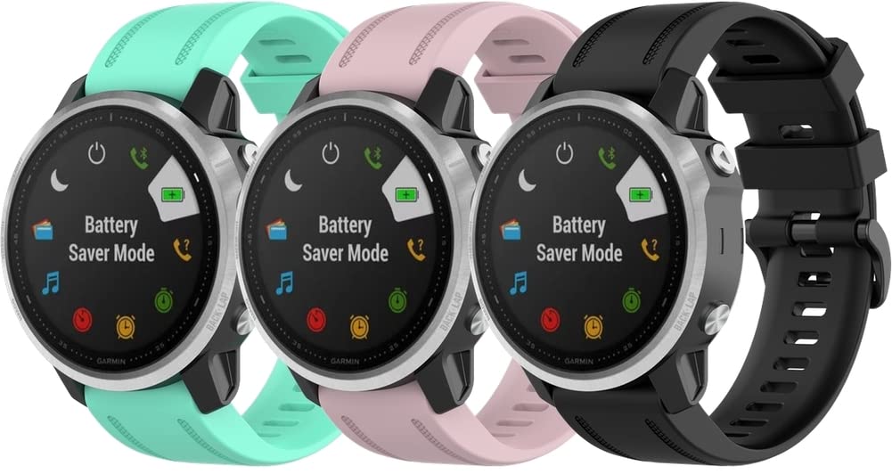 Chainfo Silicone Rubber Watch Strap with Buckle compatible with Garmin Fenix 5S / Fenix 6S / Fenix 7S / Instinct 2S / Fenix 6S Pro Band