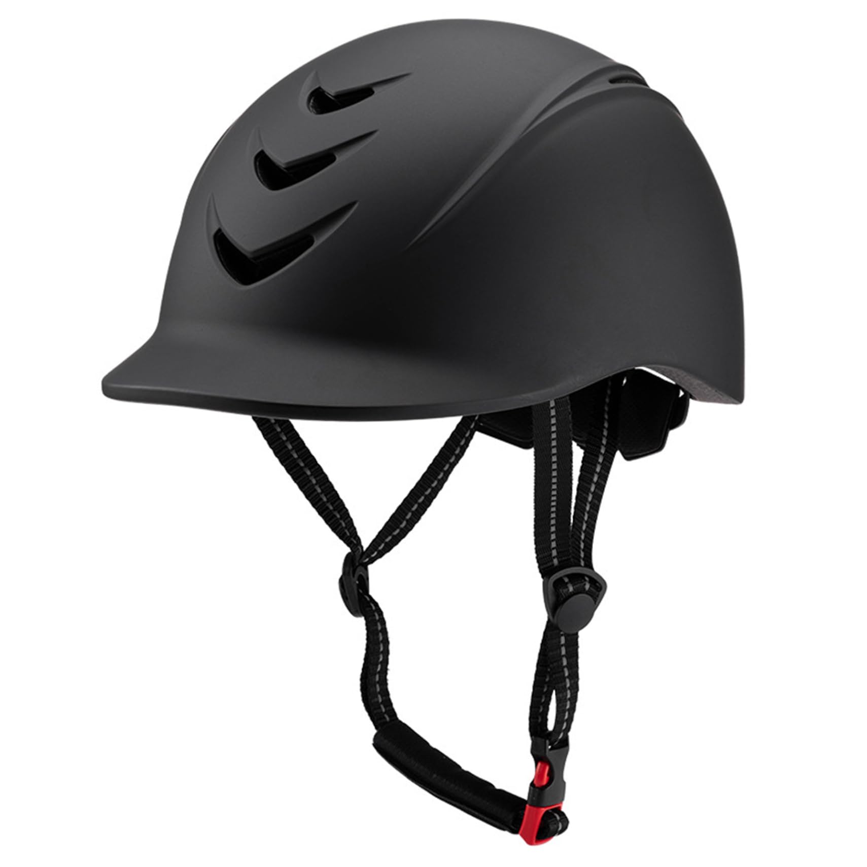 Casco de Montar, Horse Riding Sport Helmets Black Equestrian Helmet Protective Head Gear con Correa Ajustable para Mujeres Hombres