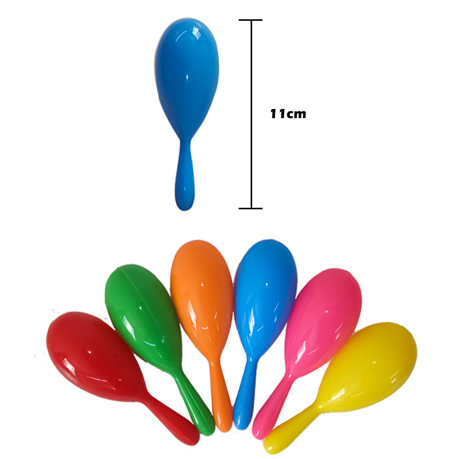 AOVNA 12Pcs Maracas Shakers Plastic Musical Egg Shakers Mexican Fiesta Party Favors Musical Fun Party Decoration for Maracas Instruments Party - Image 2