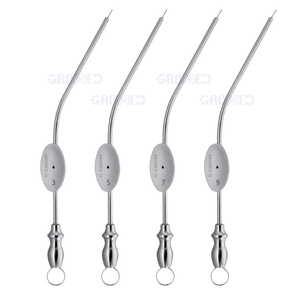 Gromed ENT Baron Suction Tube/Baron-Schuknecht Suction Cannula with Stylet 3Fr, 5Fr, 7Fr & 9Fr - Set of 4 - Stainless Steel ENT Surgical Instruments (1.0/1.6/2.3/3.0 mm) (B0CLLCR7GW) Amazon Price History, Amazon Price Tracker
