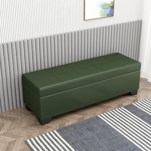 GHFXSCV Banco Largo Moderno, baúl de Almacenamiento Extragrande tapizado en Cuero con Armario, Ideal para la Entrada y el Pasillo del hogar (90 x 40 x 40 cm / 35,4 x 15,7 x 15,7 cm)