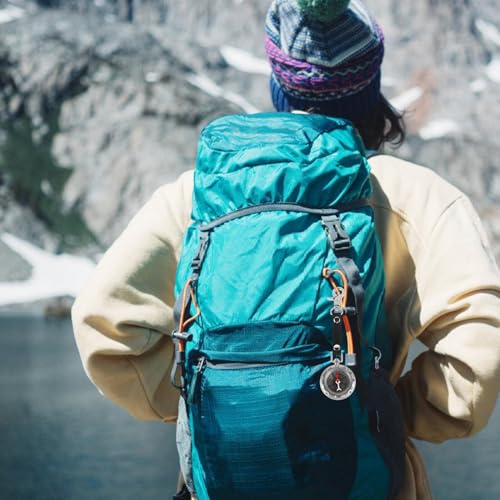 Brújula llavero de aleación de zinc para camping y senderismo miniatura 5