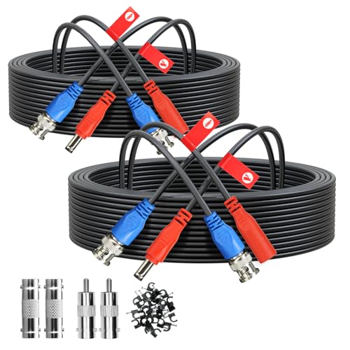 Câble d'alimentation vidéo BNC pré-fabriqué 5m pour système de surveillance CCTV DVR 2x
