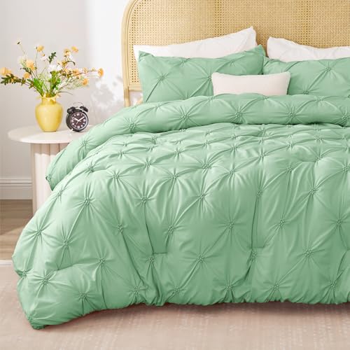 Image of BEDELITE King Comforter Set Sage-Green,Lightweight & Soft Comforter