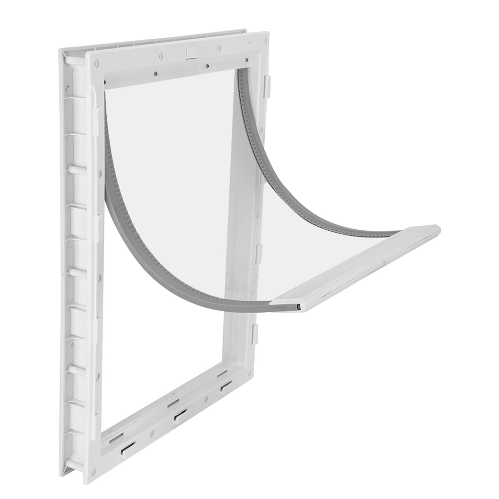 Puerta grande para perros, fácil instalación de una valla para perros, puerta especial de entrada y salida para mascotas (blanco)