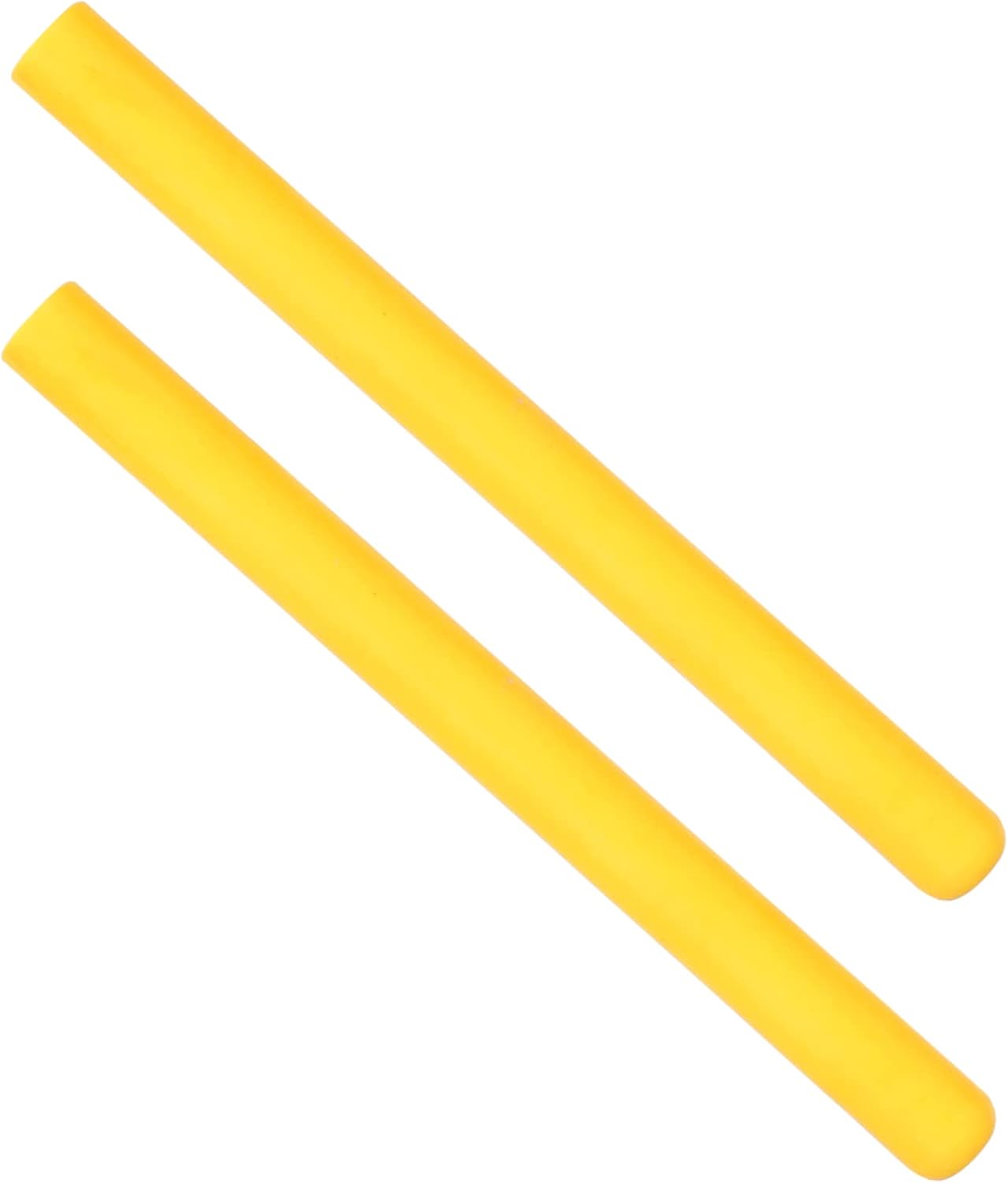 Cubiertas de silicona para baquetas, 2 piezas, color amarillo miniatura 1