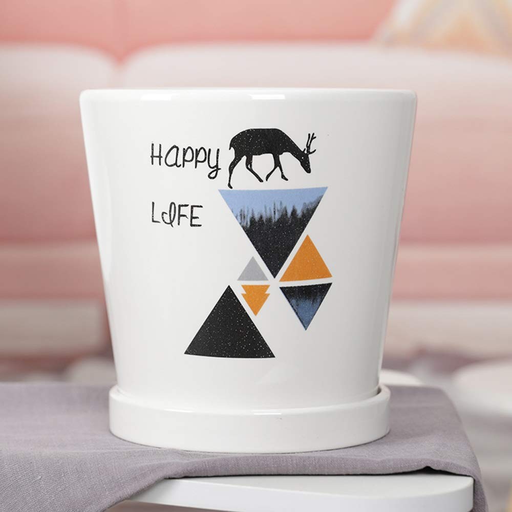Ceramiczna doniczka na sukulenty doniczka kaktus doniczki z otworem drenażowym pojemnik doniczka blat ziemia doniczkowa mięsista donica do dekoracji domu ogrodu taca syjamska