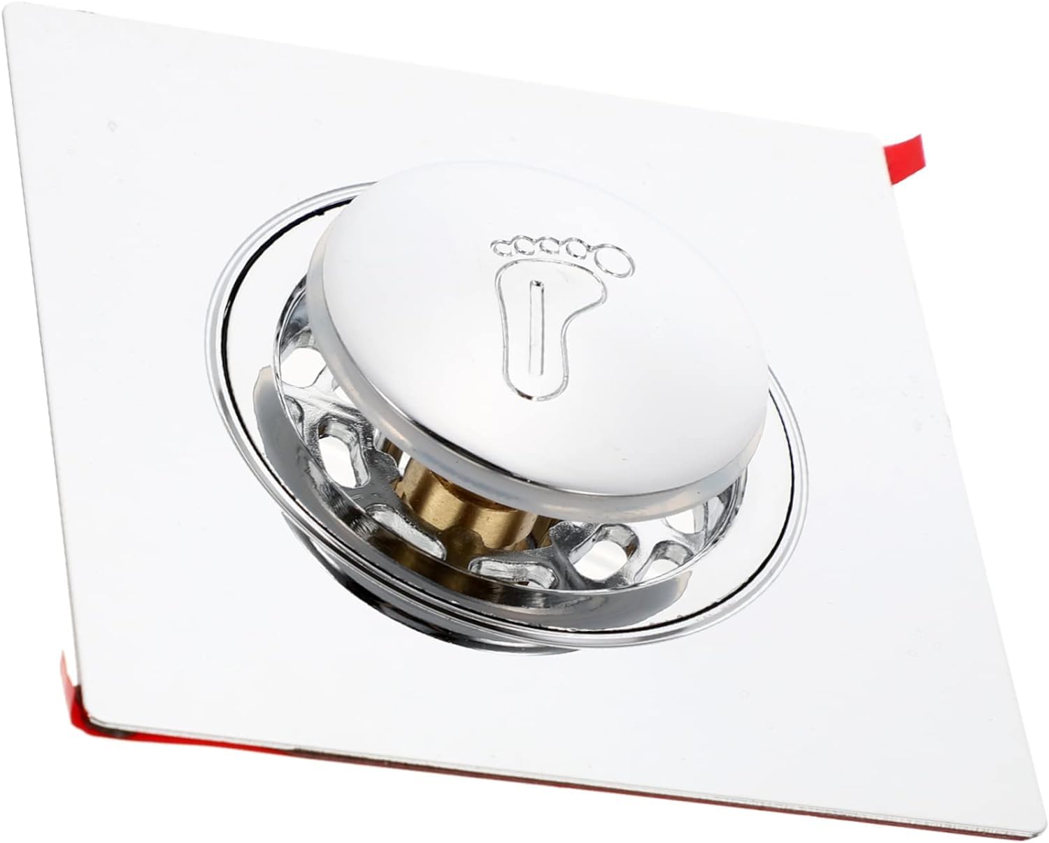 Tapón de filtro de baño, 4 piezas Presione el núcleo de resorte Colador de acero inoxidable Colector de cabello Tapones for bañera Tapa de drenaje de bañera Fregadero de acero inoxidable Colador de de