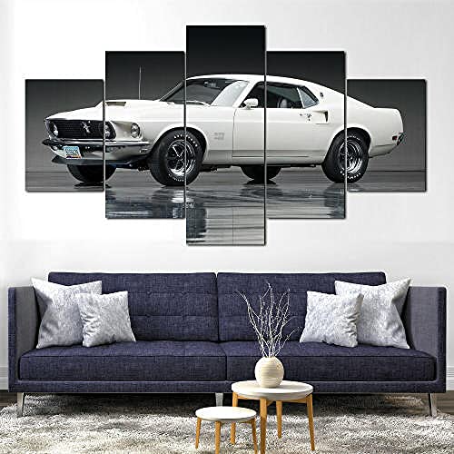 Tableau multi panneau 5 parties pour habiller un grand mur vide de salon