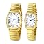 1|gold Roman Numerals Pair Watches