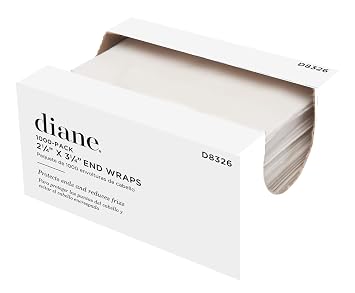 Diane End Wraps for Styling Hair in Salon or at Home 2.25 inch x 3.25 inch, White, 1000 CountPack of 1