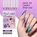 10-Color Metallic Glitter 3D Nail Art Pen Set, Double-Ended Dotting & Coloring Pens, Soft + Hard Tips, DIY Nail Art Creative Graffiti Tool