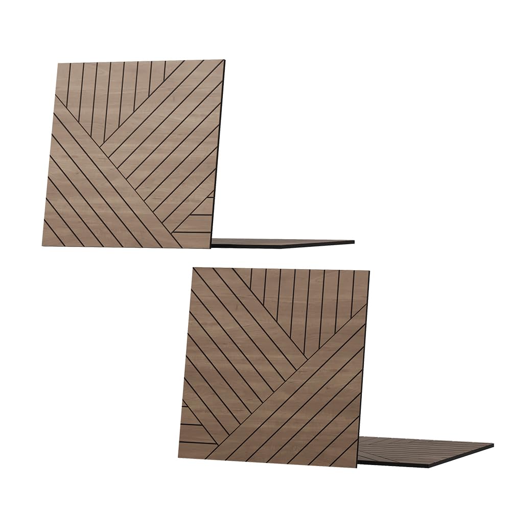 Vicco Panneau Mural Chêne | 4 pièces, gauche + droite, pour un montage mural vertical pour l’aménagement décoratif des espaces