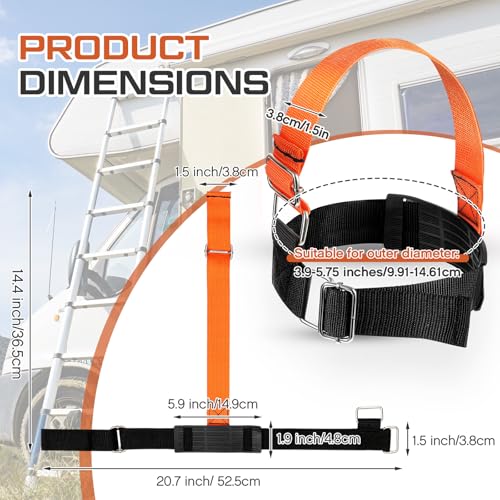 Image of Dansydaisy 1 Pcs RV Sewer Hose Support, RV Hose Fastening Device with Adjustable Buckle, Suitable for Outer Diameter 3.9-5.75 Inch Pipe Hose Tightening Accessory for Camper Travel Trailers