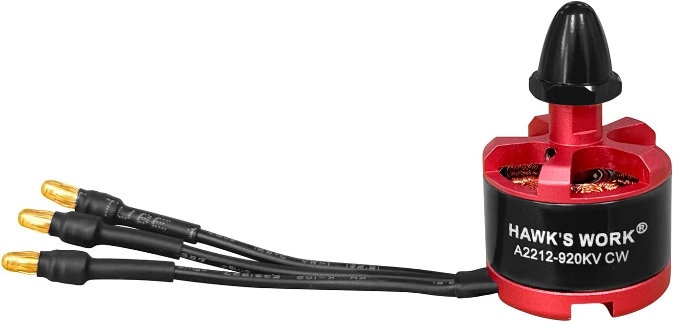 HAWK'S WORK A2212 Brushless Motor 920KV for F330 F450 F550 X525 DIY Drone Multirotor RC Airplane Models (CW*1)