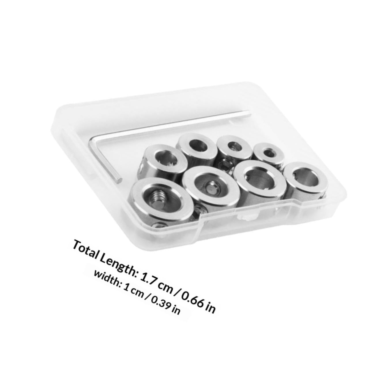 Abaodam 8pcs Colliers D'arrêt de Profondeur en Acier Inoxydable Argenté pour Forets Hélicoïdaux, Bagues de Positionnement 3-10mm, Butée de Profondeur pour Travail du Bois