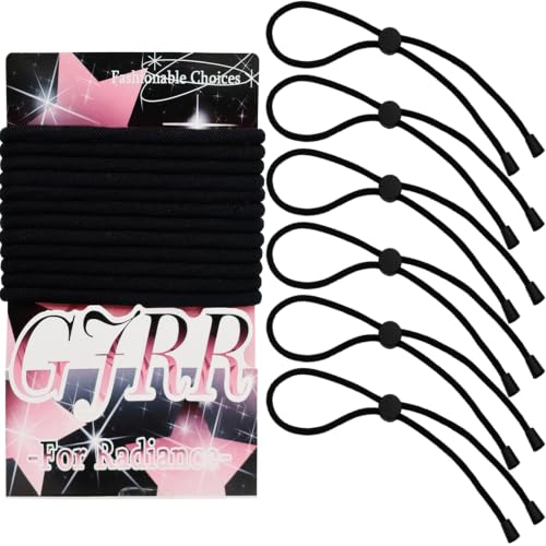 Adjustable Hair Ties for Thick, Curly Hairstyles - Afro Puffs, Po...