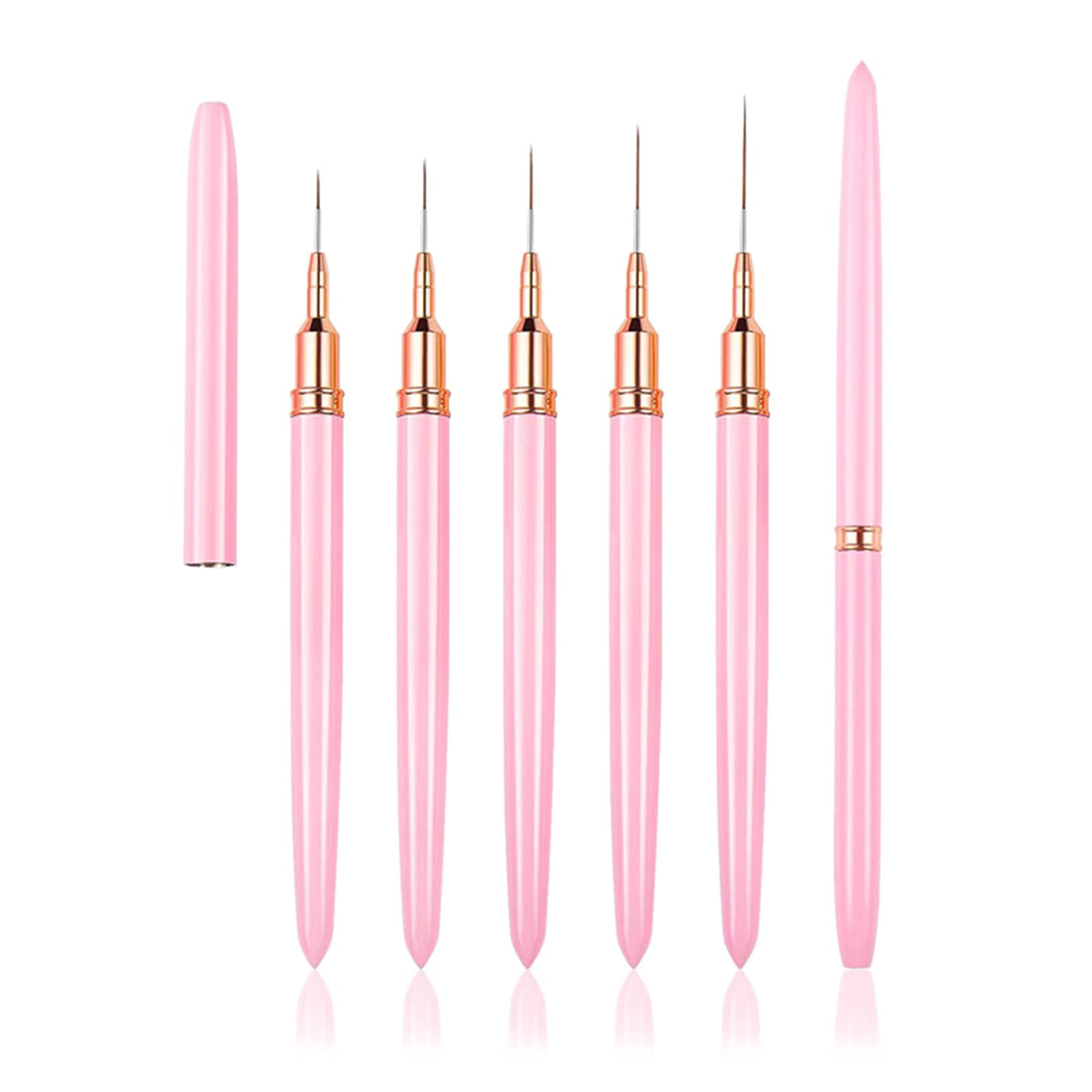 Professional Nail Art Brushes Nail Line Brush UVGel Painting Pen Carved Nail Art Liner 3D Rhinestones Brush For Manicure Nail Decorations For Nail Art Liner Brush Set Diy Drawing Lines Rhinestones Tip