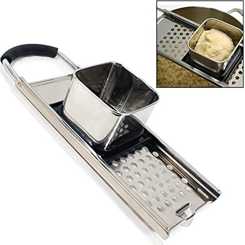 Premium Grade Stainless Steel Spaetzle Maker with Comfort Grip Handle Traditional German Egg Noodle Maker Cover