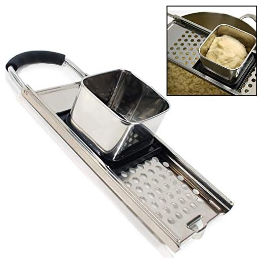 Premium Grade Stainless Steel Spaetzle Maker with Comfort Grip Handle Traditional German Egg Noodle Maker