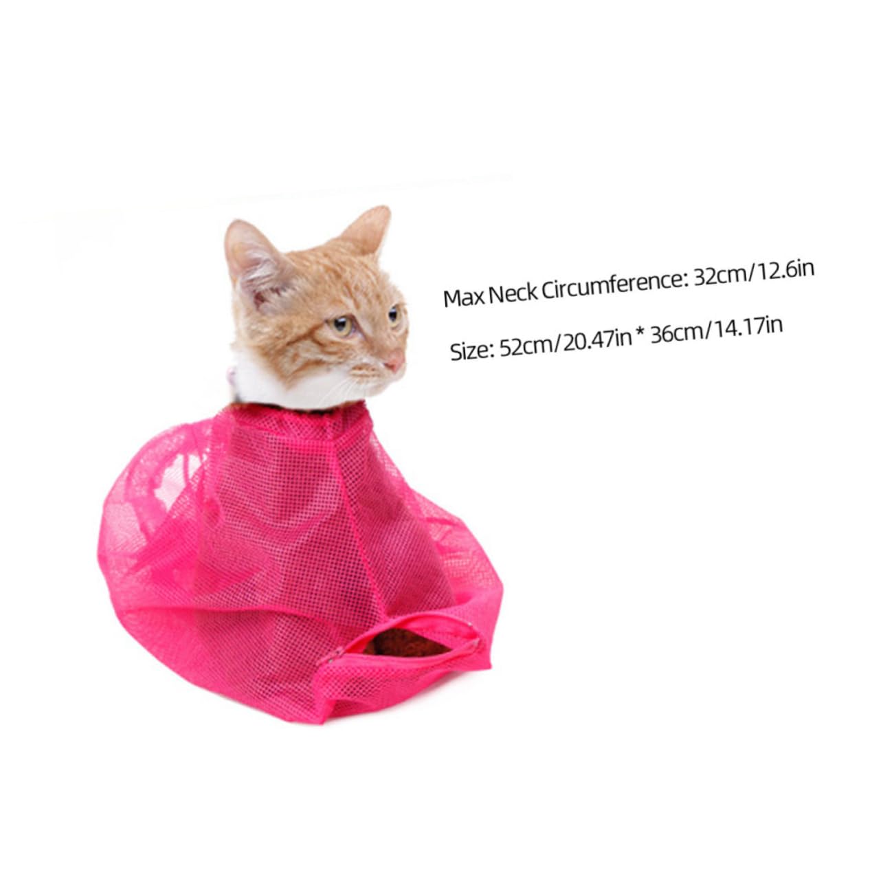 Levemolo Cat Pouch Pet Bathing Bag Grooming Bag Sturdy Material Fixed Sticker for Calm Bathing Experience